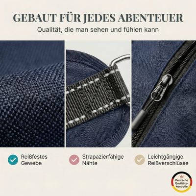HUND IST KÖNIG Leckerlitasche für Hunde mit Kotbeutelspender & Leinenhalter