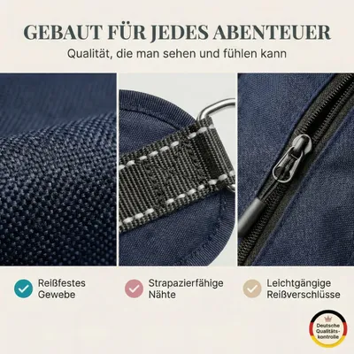 HUND IST KÖNIG Leckerlitasche für Hunde mit Kotbeutelspender & Leinenhalter