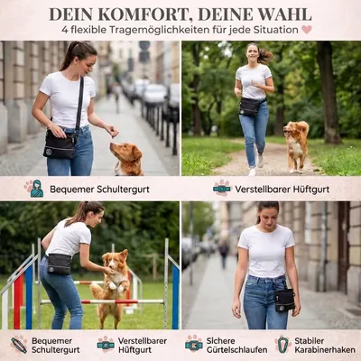 HUND IST KÖNIG Magnet Leckerlitasche mit Beutelspender inkl. 2 Gurte HUND IST KÖNIG Magnet Leckerlitasche mit Beutelspender inkl. 2 Gurte