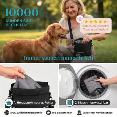 HUND IST KÖNIG Magnet Leckerlitasche mit Beutelspender inkl. 2 Gurte HUND IST KÖNIG Magnet Leckerlitasche mit Beutelspender inkl. 2 Gurte