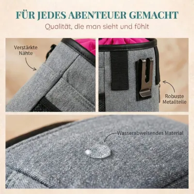 HUND IST KÖNIG Premium Leckerlibeutel für Hunde mit Kotbeutelspender