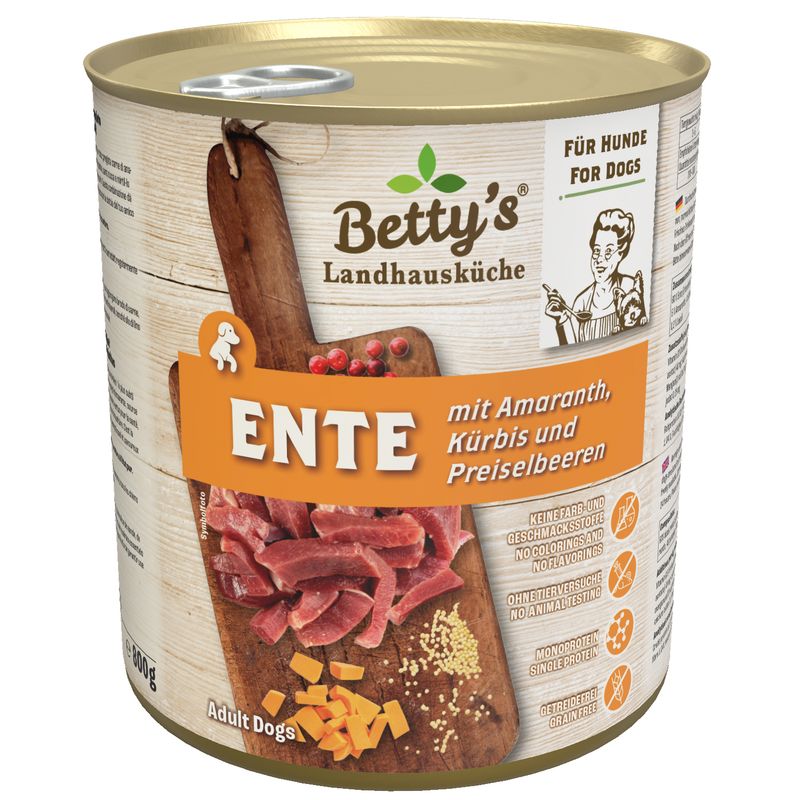 Betty's Landhausküche -Hund- Ente mit Amaranth