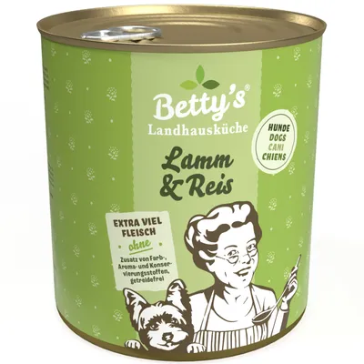 Betty's Landhausküche -Hund- Lamm Reis