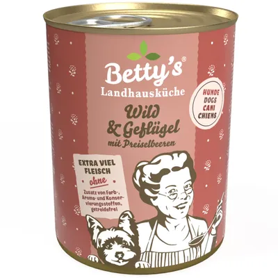 Betty's Landhausküche -Hund- Wild Geflügel Betty's Landhausküche -Hund- Wild Geflügel