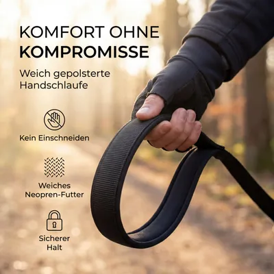 HUND IST KÖNIG Schleppleine mit Sicherheitskarabiner & Handschlaufe HUND IST KÖNIG Schleppleine mit Sicherheitskarabiner & Handschlaufe