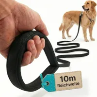 HUND IST KÖNIG 10m Schleppleine Hund mit gepolsterter Handschlaufe
