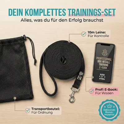 HUND IST KÖNIG 10m Schleppleine Hund mit gepolsterter Handschlaufe HUND IST KÖNIG 10m Schleppleine Hund mit gepolsterter Handschlaufe