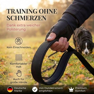 HUND IST KÖNIG 10m Schleppleine Hund mit gepolsterter Handschlaufe