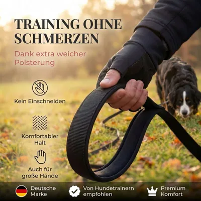 HUND IST KÖNIG 10m Schleppleine Hund mit gepolsterter Handschlaufe HUND IST KÖNIG 10m Schleppleine Hund mit gepolsterter Handschlaufe