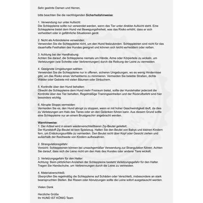 HUND IST KÖNIG Schleppleine mit Sicherheitskarabiner & Handschlaufe HUND IST KÖNIG Schleppleine mit Sicherheitskarabiner & Handschlaufe