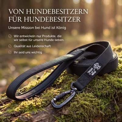 HUND IST KÖNIG Schleppleine mit Sicherheitskarabiner & Handschlaufe HUND IST KÖNIG Schleppleine mit Sicherheitskarabiner & Handschlaufe