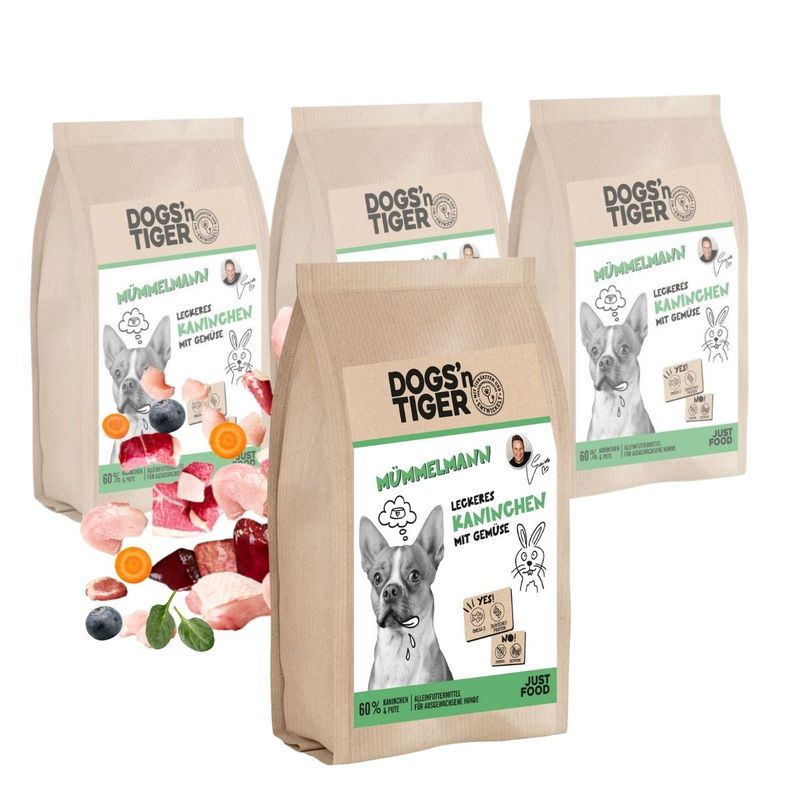 Dogs’n Tiger Mümmelmann, Hundefutter, Kaninchen, Pute mit Gemüse