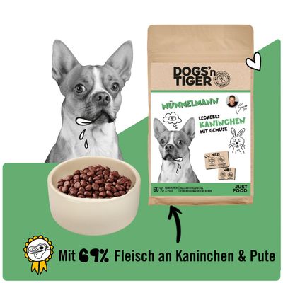Dogs’n Tiger Mümmelmann, Hundefutter, Kaninchen, Pute mit Gemüse