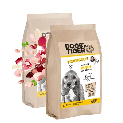 Dogs’n Tiger Federchen, Hundefutter, Huhn & Gemüse Dogs’n Tiger Federchen, Hundefutter, Huhn & Gemüse