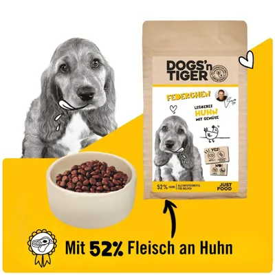 Dogs’n Tiger Federchen, Hundefutter, Huhn & Gemüse Dogs’n Tiger Federchen, Hundefutter, Huhn & Gemüse