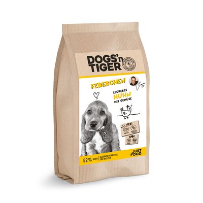 Dogs’n Tiger Federchen, Hundefutter, Huhn & Gemüse