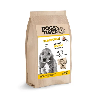 Dogs’n Tiger Federchen, Hundefutter, Huhn & Gemüse