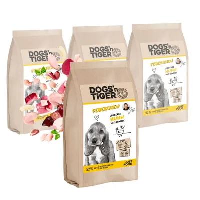 Dogs’n Tiger Federchen, Hundefutter, Huhn & Gemüse Dogs’n Tiger Federchen, Hundefutter, Huhn & Gemüse