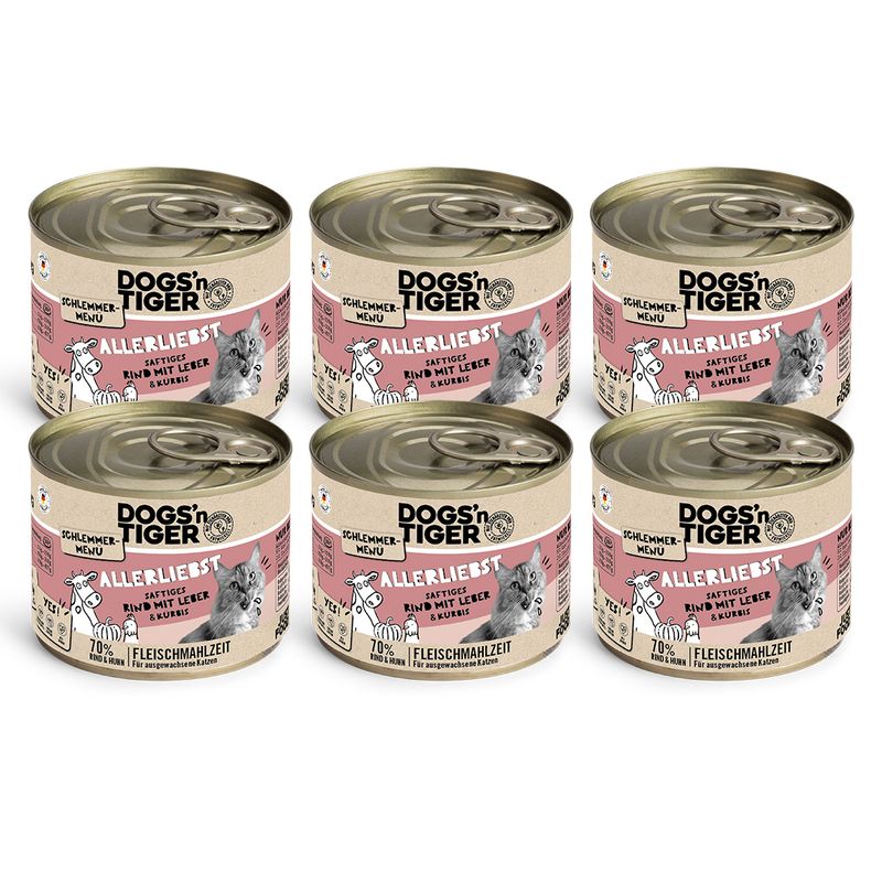 Dogs’n Tiger Allerliebst Katzenfutter, Rind, Huhn & Kürbis