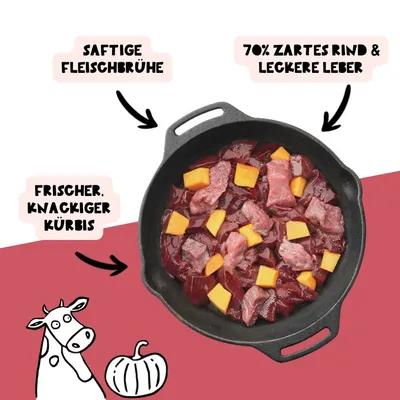 Dogs’n Tiger Allerliebst Schale, Katzenfutter, Rind, Huhn & Kürbis