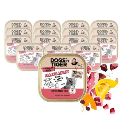 Dogs’n Tiger Allerliebst Multibox, Katzenfutter, Rind, Huhn & Kürbis