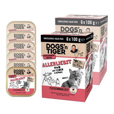 Dogs’n Tiger Allerliebst Multibox, Katzenfutter, Rind, Huhn & Kürbis