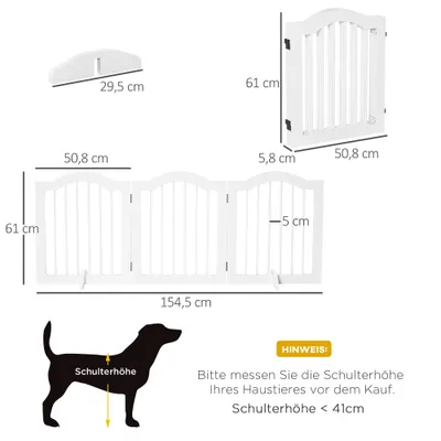 PawHut Hunde-Absperrgitter