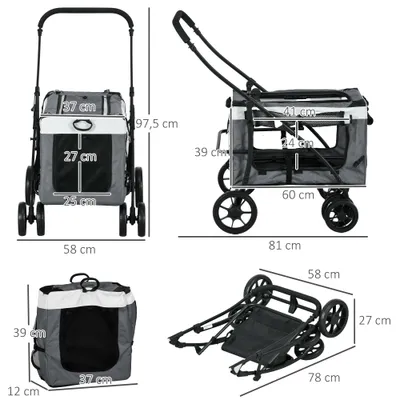 PawHut Hundewagen