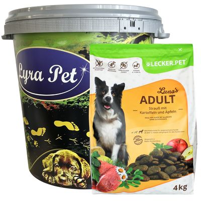 Lecker.Pet® Luna's Adult autruche avec pomme de terre & pomme pour chiens