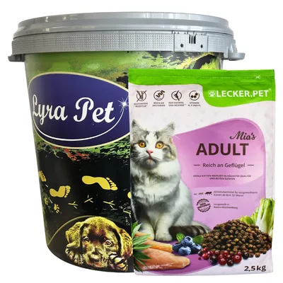 Lecker.Pet® Mia's Adult Volaille savoureuse Nourriture sèche pour chats