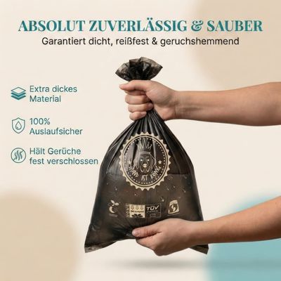 HUND IST KÖNIG Hundekotbeutel 100% kompostierbar – OK compost HOME zert.