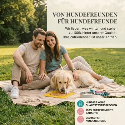 HUND IST KÖNIG Leckmatte Hund mit Saugnäpfen, 2 Stk. inkl. Spatel & Rezepte