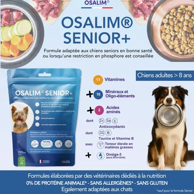 OSALIA - OSALIM® Senior+ Chien - Laboratoire Osalia OSALIA - OSALIM® Senior+ Chien - Laboratoire Osalia