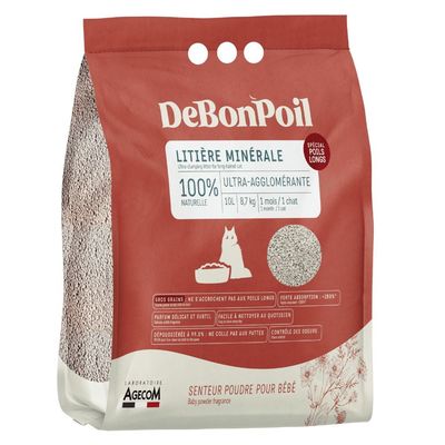 LABORATOIRE AGECOM - De Bon Poil - Langhaar-Katzenstreu 10l