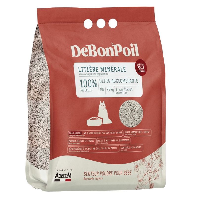 LABORATOIRE AGECOM - De Bon Poil - Langhaar-Katzenstreu 10l