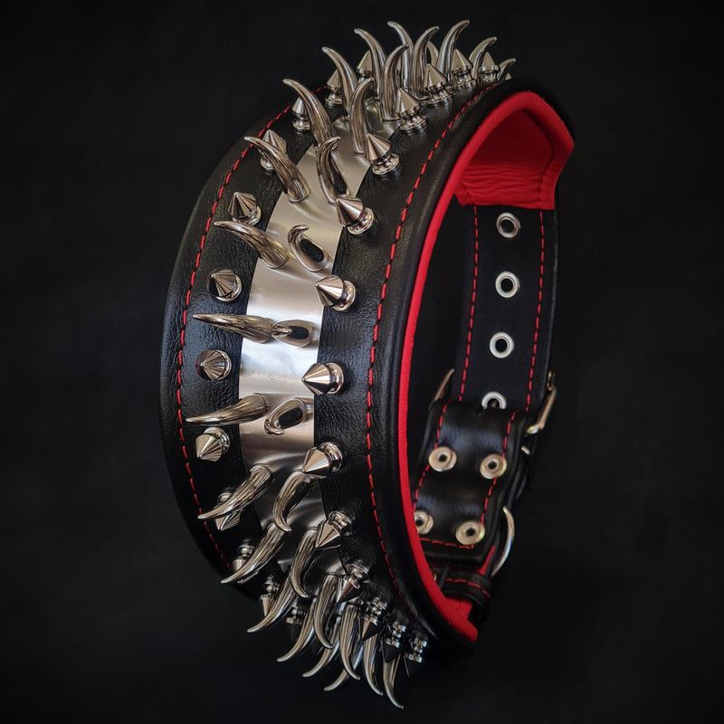 Halsband Predator oder SET – Schwarz/Rot