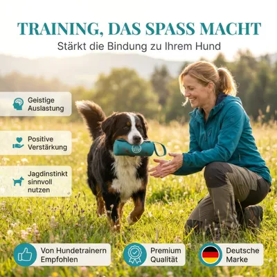HUND IST KÖNIG Futterdummy für Hunde, Apportierbeutel Dummy Hundetraining