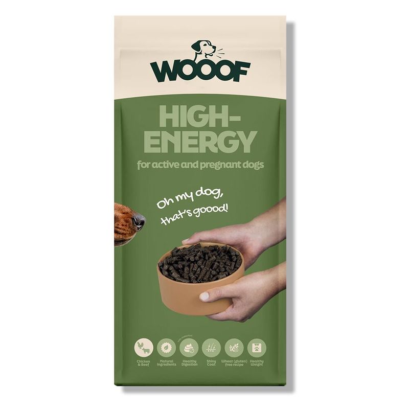 WOOOF High Energy - Kaltgepresstes Trockenfutter - Rind, Huhn