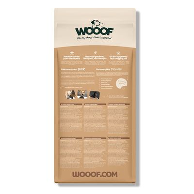 WOOOF Regular - Kaltgepresstes Trockenfutter - Rind, Huhn