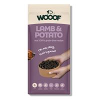 Packung WOOOF Lamm & Kartoffel - Kaltgepresstes Trockenfutter - Lachs, Kartoffel