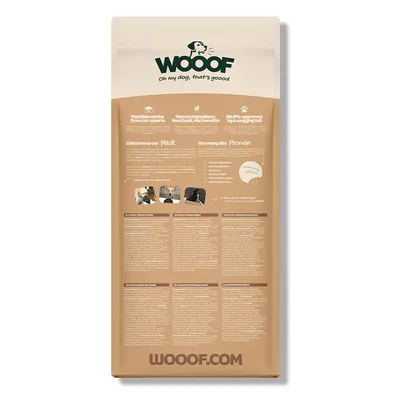 WOOOF Regular - Kaltgepresstes Trockenfutter - Rind, Huhn