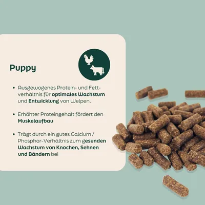 WOOOF Welpen - Kaltgepresstes Trockenfutter - Rind, Huhn