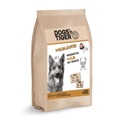 Dogs’n Tiger Waldläufer, Hundefutter, Wild & Gemüse