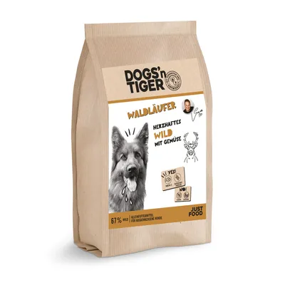 Dogs’n Tiger Waldläufer, Hundefutter, Wild & Gemüse