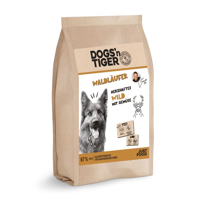 Dogs’n Tiger Waldläufer, Hundefutter, Wild & Gemüse