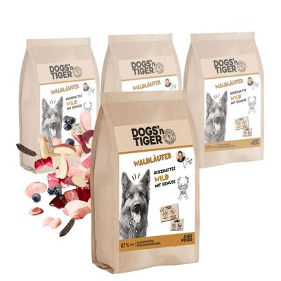 Dogs’n Tiger Waldläufer, Hundefutter, Wild & Gemüse