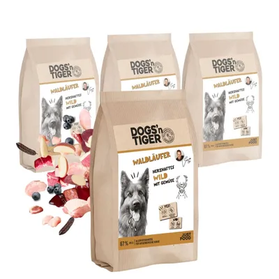 Dogs’n Tiger Waldläufer, Hundefutter, Wild & Gemüse