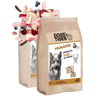 Dogs’n Tiger Waldläufer, Hundefutter, Wild & Gemüse
