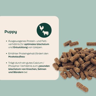 WOOOF Welpen - Kaltgepresstes Trockenfutter - Rind, Huhn
