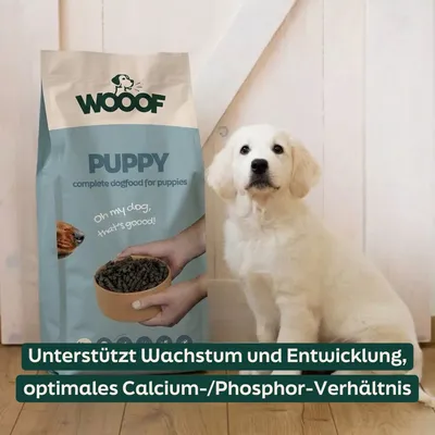 WOOOF Welpen - Kaltgepresstes Trockenfutter - Rind, Huhn
